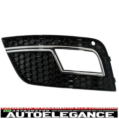 Copri fendinebbia adatti per audi a4 b8 facelift (2012-2015) rs4 design nero cromato AUTOELEGANCERICAMBI