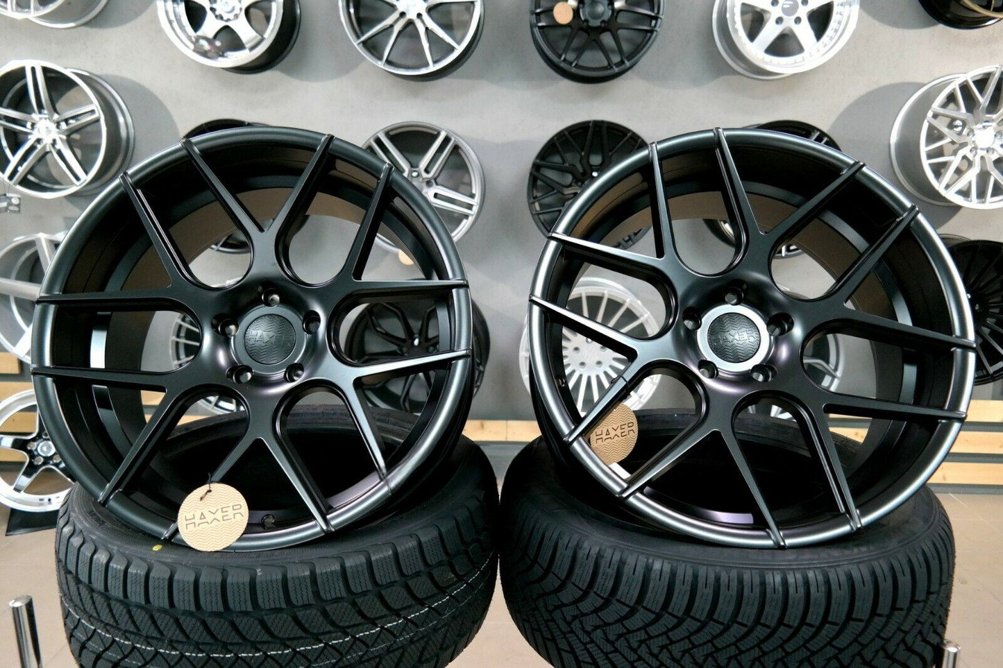 ADATTO per Audi Mercedes Concavo Ruote Nero Csl 18 inch 5x112 haxer HX022