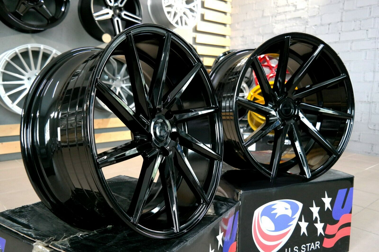 ADATTO per BMW 3 E46 E90 Lega Concavo Cerchi 18 inch 5x120 Nero cvt Stile Ruote