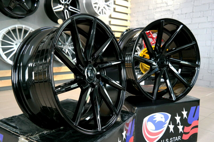 ADATTO per BMW 3 E46 E90 Lega Concavo Cerchi 18 inch 5x120 Nero cvt Stile Ruote