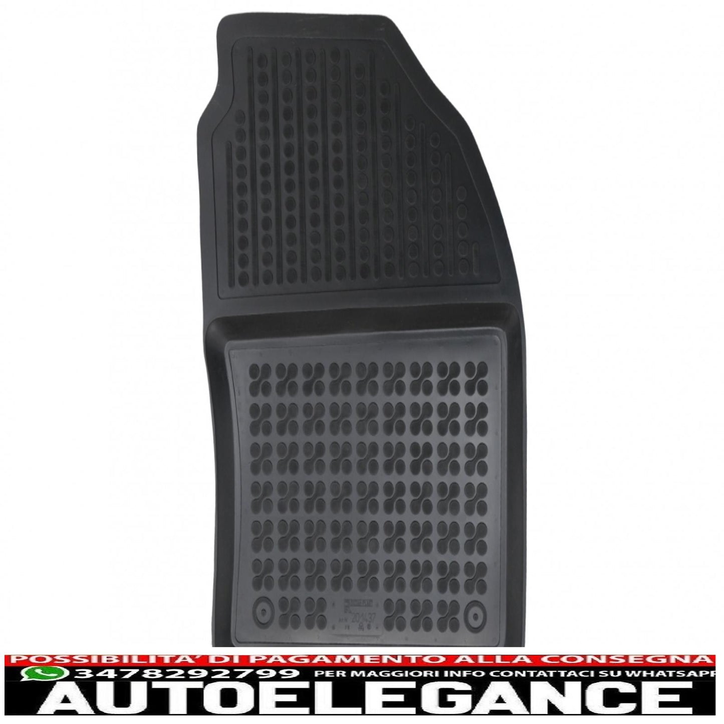 Black rubber floor mats suitable for Toyota Corolla Xii E210 (2018-up) sedan Station Wagon