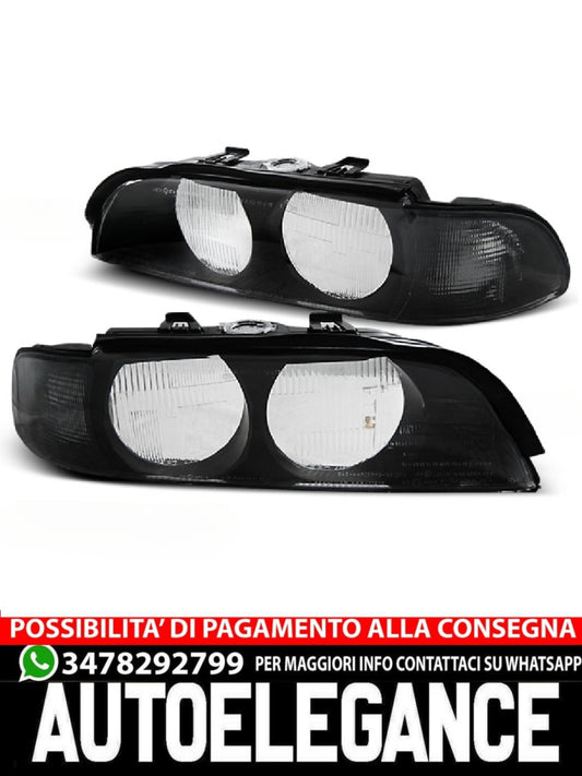 FARI ANTERIORI NERO FUMÈ H7 ADATTI COMPATIBILI  per BMW E39 95-00
