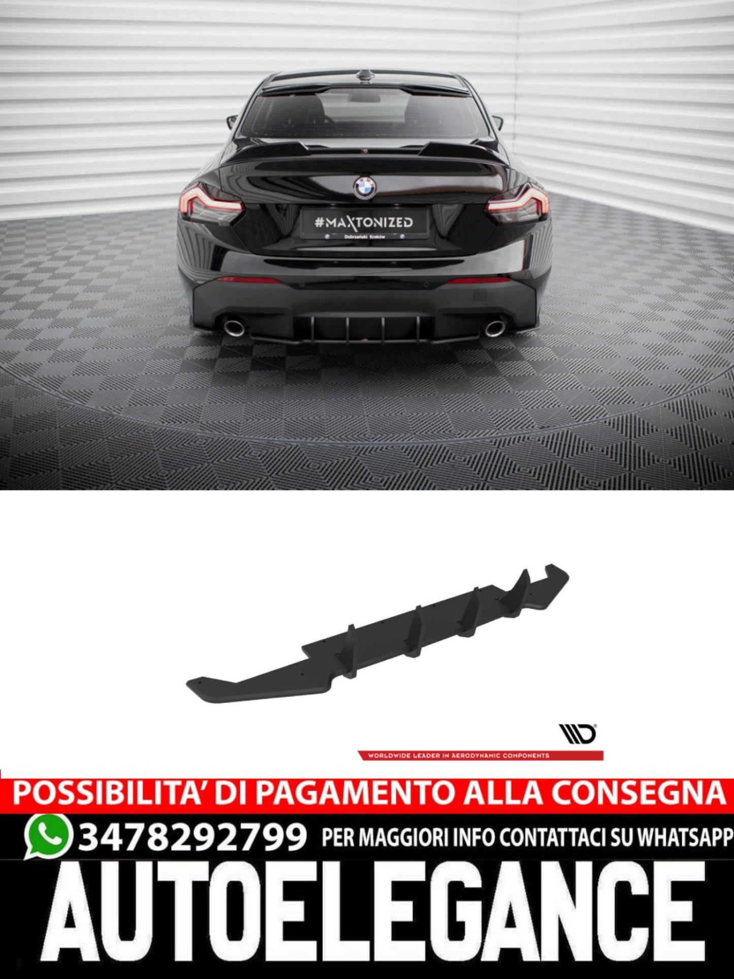 STREET PRO DIFFUSORE POSTERIORE ADATTO PER BMW 2 COUPE G42   (2021 - )