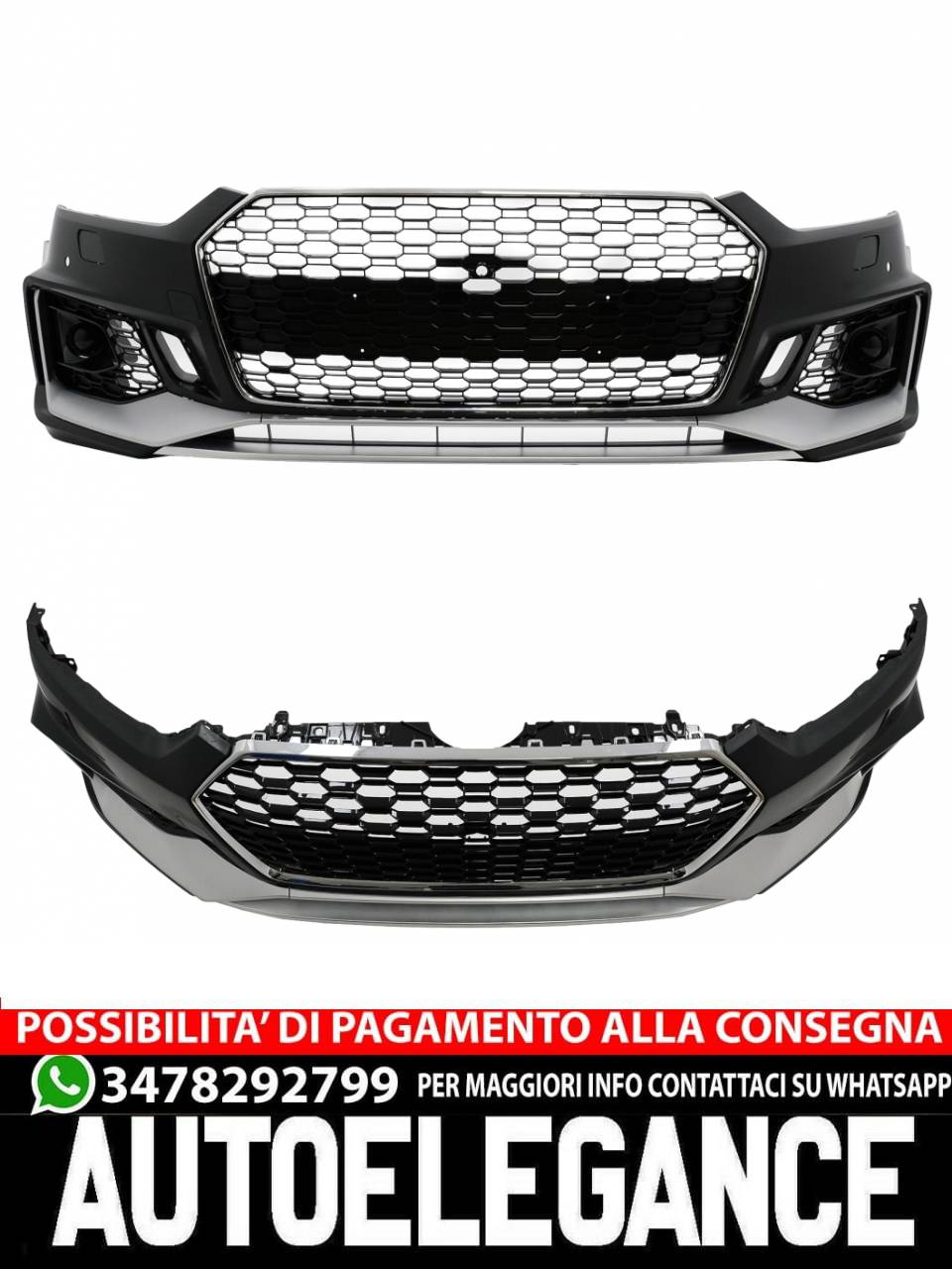 Paraurti anteriore adatto per Audi A5 F5 (2017-2019) Racing Look