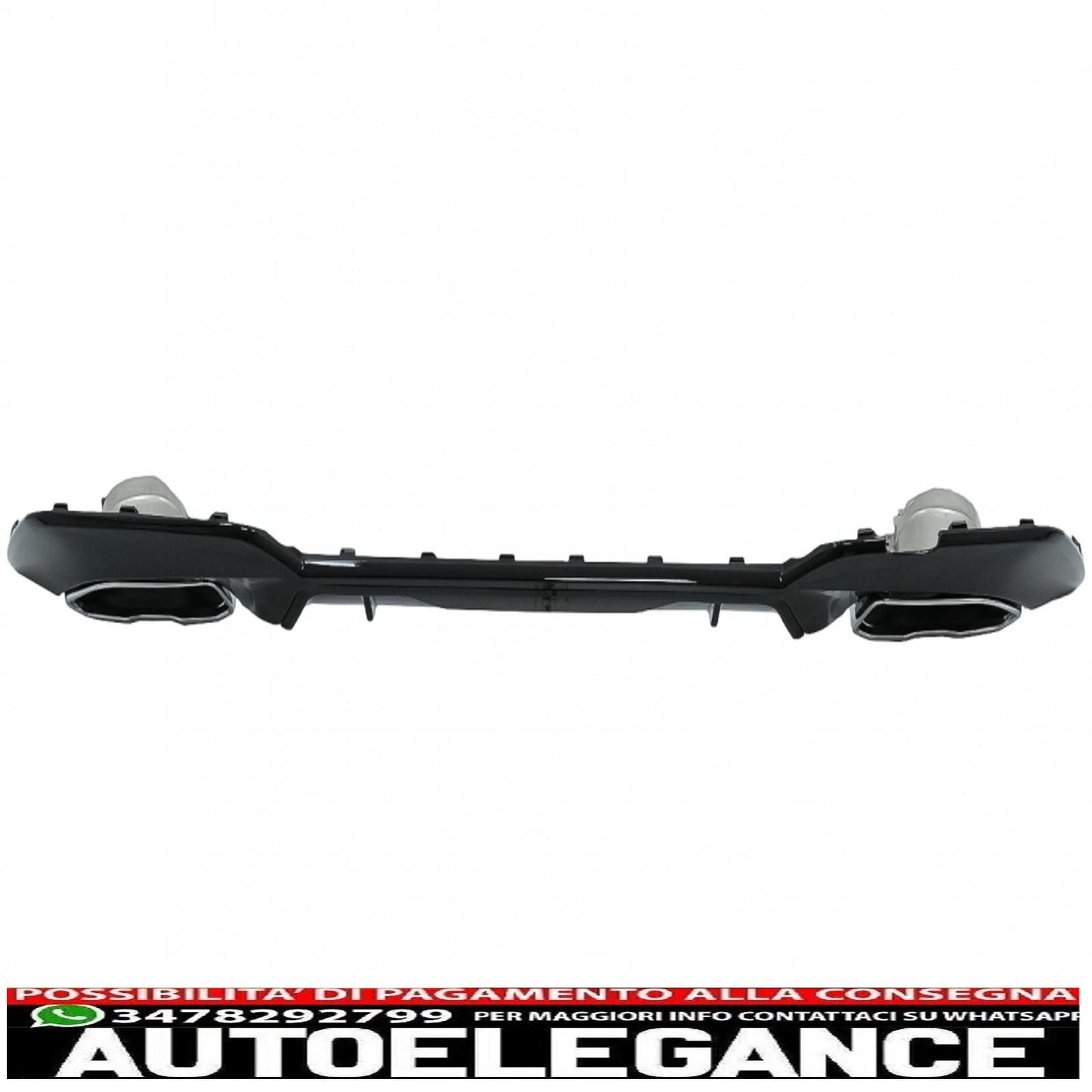 Diffusore mantovana per paraurti posteriore con terminali di scarico cromati, adatto per BMW serie 3 G20 G28 berlina G21 Touring (2018-up) M340i M Look nero pianoforte