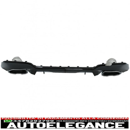 Diffusore mantovana per paraurti posteriore con terminali di scarico cromati, adatto per BMW serie 3 G20 G28 berlina G21 Touring (2018-up) M340i M Look nero pianoforte