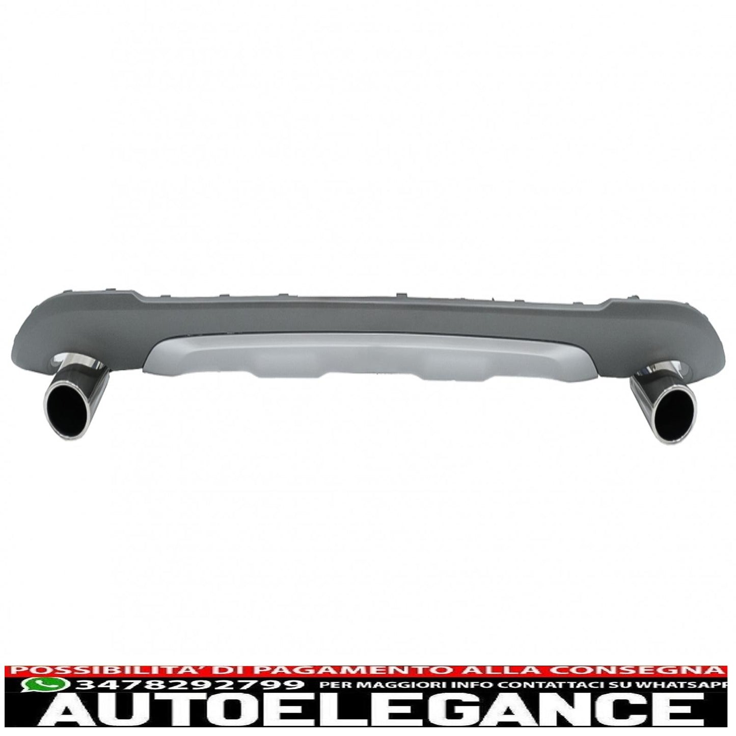 diffusore posteriore con terminali di scarico adatti per bmw x1 suv f48 (06.2015-up) m design sportivo