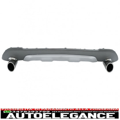diffusore posteriore con terminali di scarico adatti per bmw x1 suv f48 (06.2015-up) m design sportivo