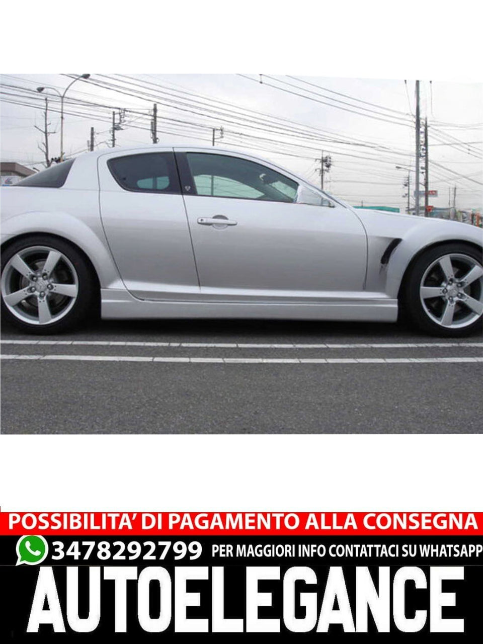 MINIGONNE LATERALI ADATTE PER MAZDA RX-8 (RX8 RX 8)