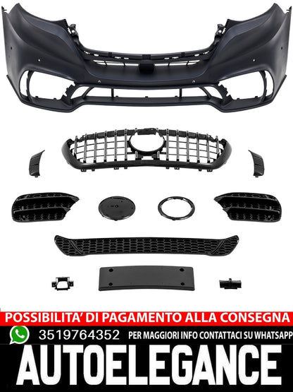Front bumper suitable for Mercedes Sprinter W907 910 black chrome 