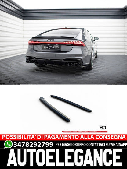 SPLITTER LATERALI POSTERIORI ADATTO COMPATIBILE PER AUDI S7 / A7 S-LINE C8 (2017-)