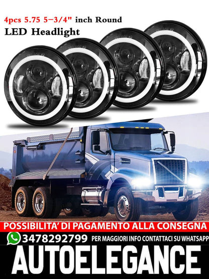Per Volvo VHD 2001-2019 4x 5-3/4 "5.75 pollici LED proiettore faro kit faro