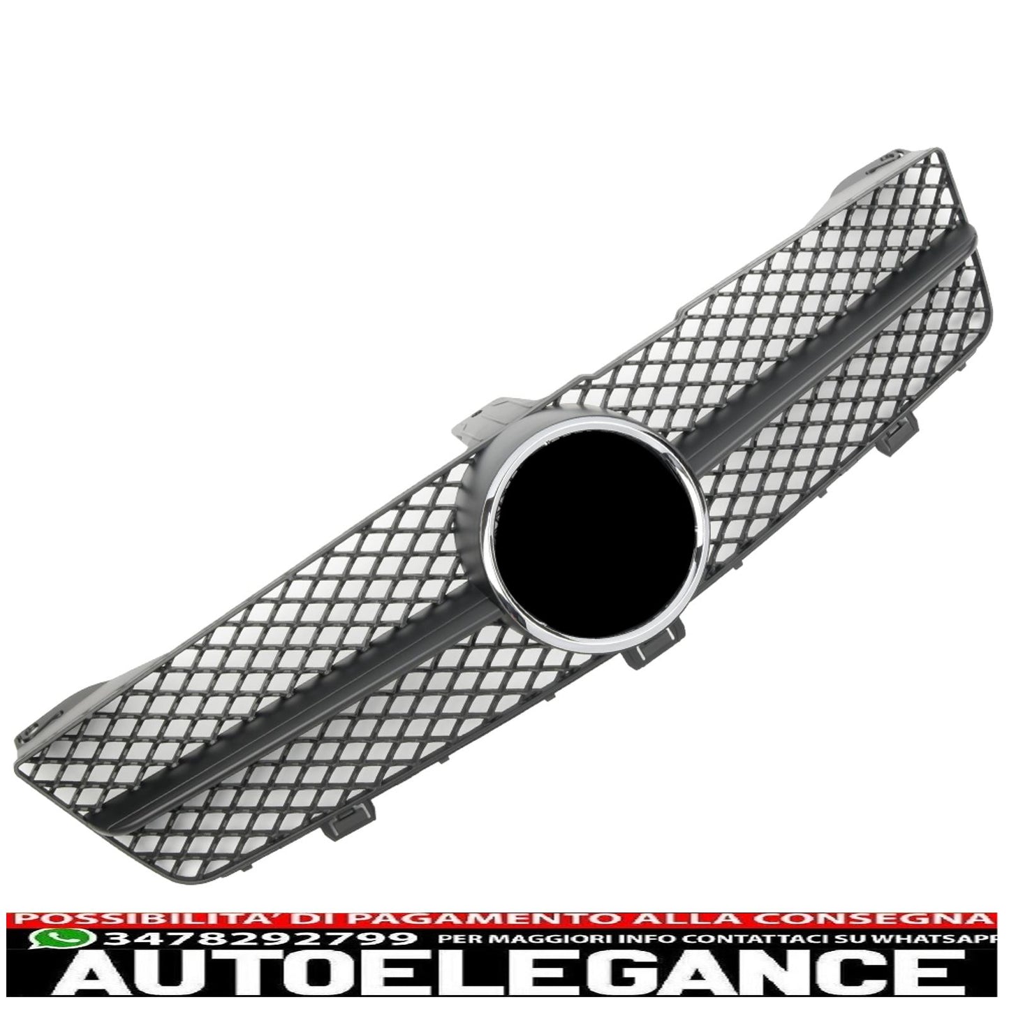 Griglia del radiatore sportiva per Mercedes W219 CLS 2008-2010 nero opaco