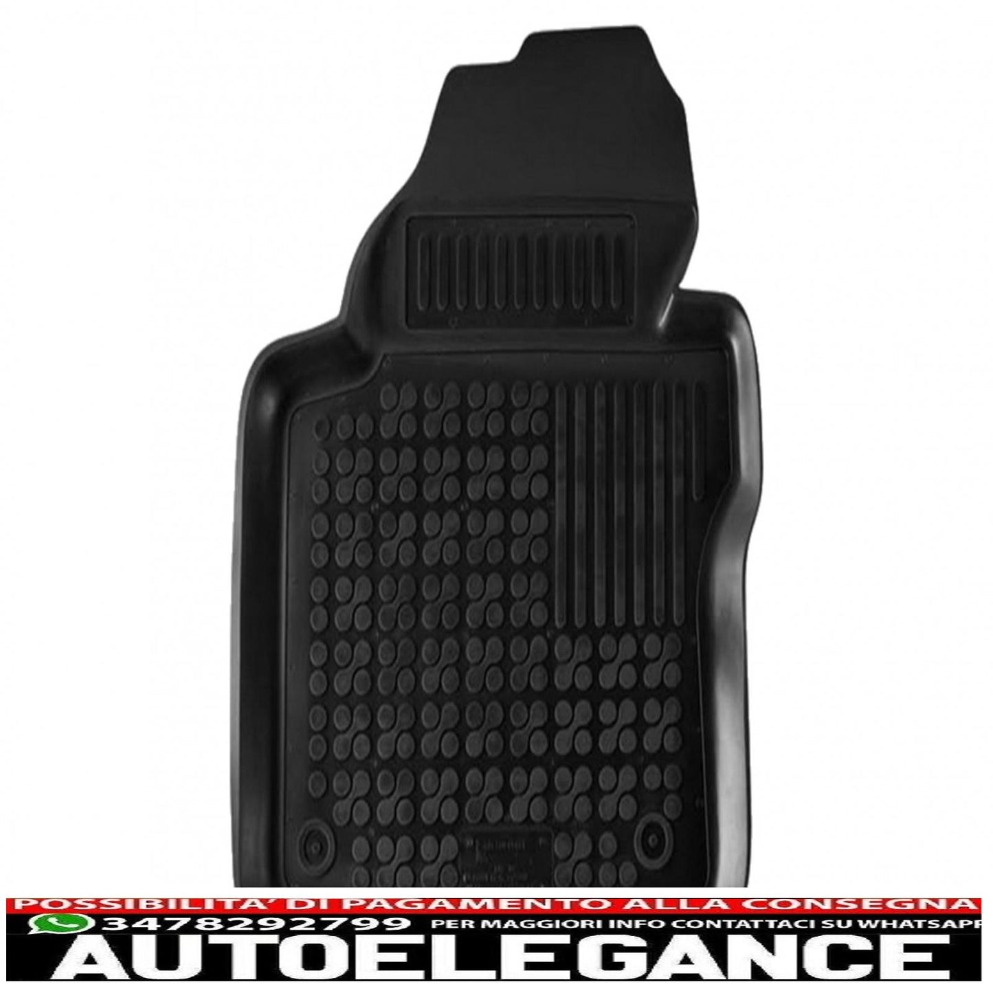 black rubber mat suitable for vw caddy (2003-) vw caddy maxi life (2007-)