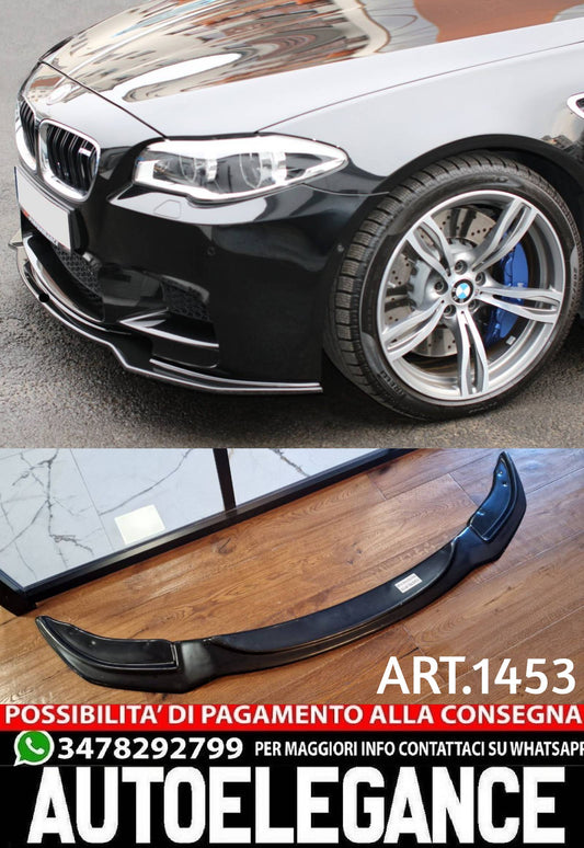 SPLITTER ADATTO PER BMW SERIE 5 F10 F11 M5 2010-2017 LOOK SPORTIVO NERO LUCIDO