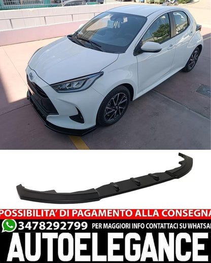 SPLITTER ANTERIORE V.2 ADATTO PER TOYOTA YARIS MK4 2020+ LOOK NERO LUCIDO