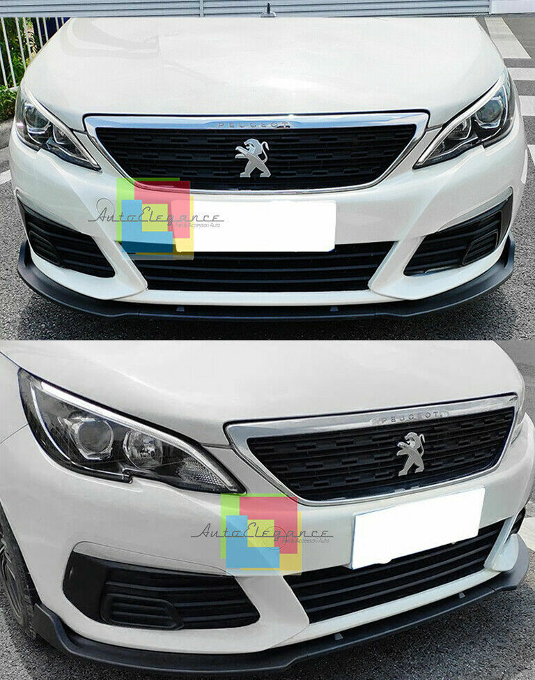 SPLITTER PER PEUGEOT 308 II LAMA SOTTO PARAURTI ANTERIORE IN ABS LOOK SPORTIVO