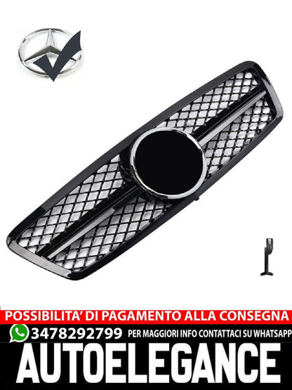 Griglia sportiva per Mercedes W203 S203 nero lucido AMG LOOK