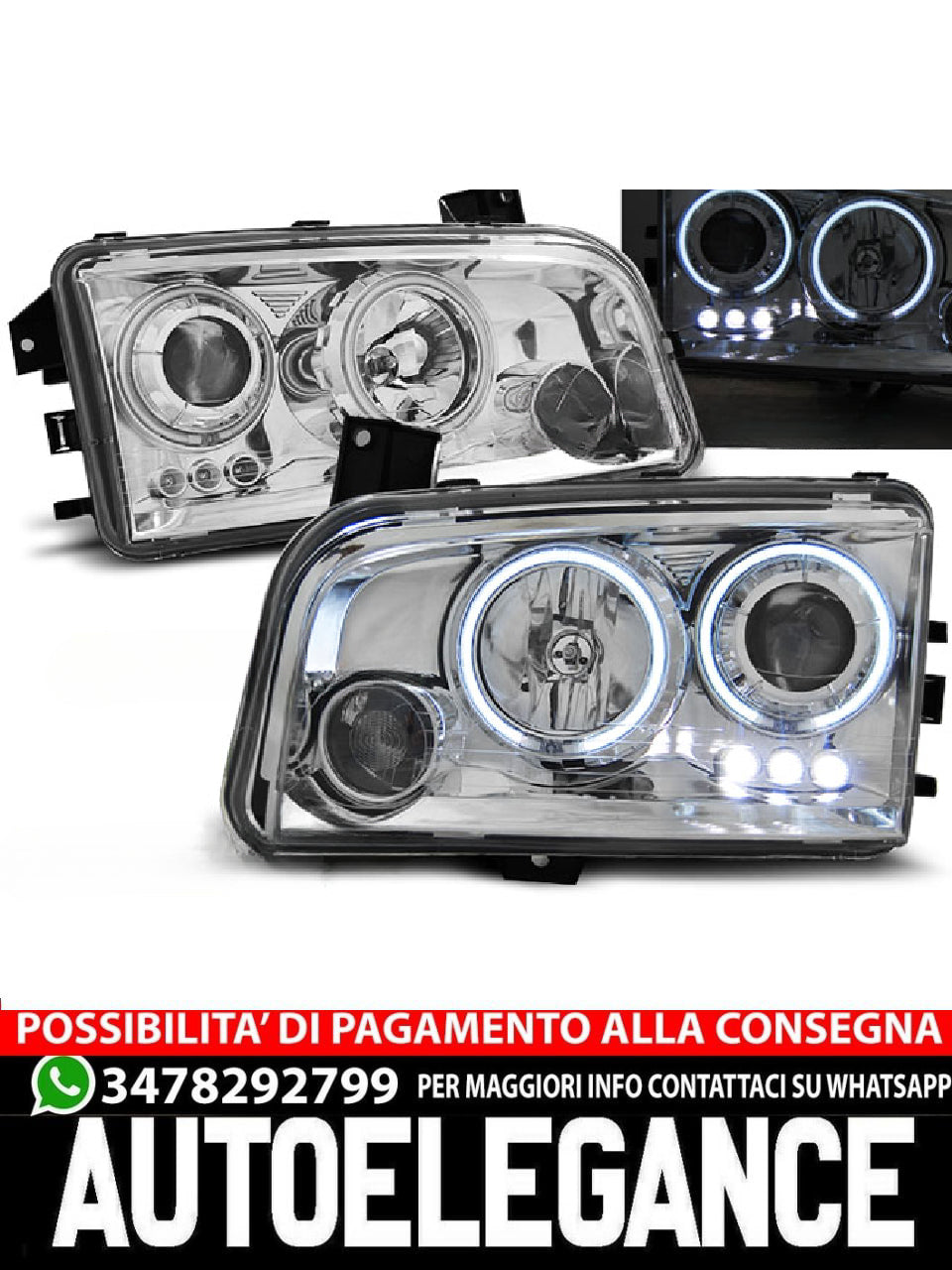 DODGE CHARGER LX 06-10 ANGEL EYES CCFL CROMATO