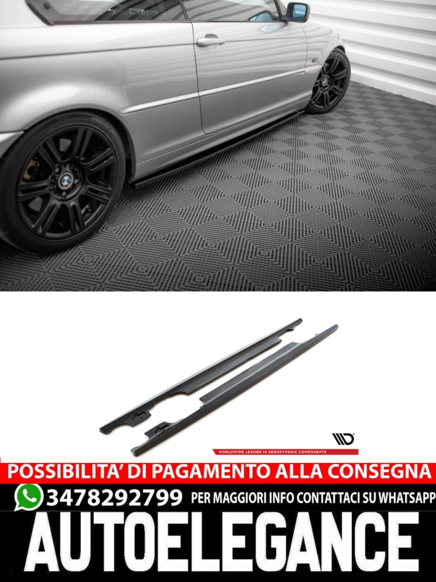 MINIGONNE LATERALI ADATTE PER BMW 3 COUPE E46  (1998-2003)