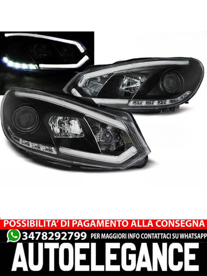BLACK DRL HEADLIGHT TUBE for VW GOLF 6 10.08-12