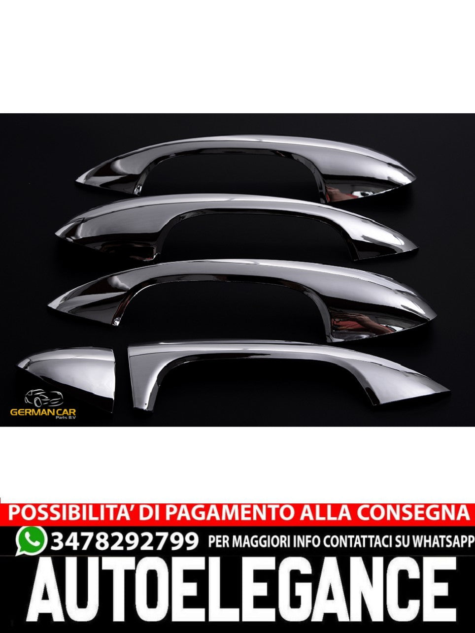 For Mercedes W205 X253 W213 Chrome Tower Handle Covers Tower Handle Moldings 