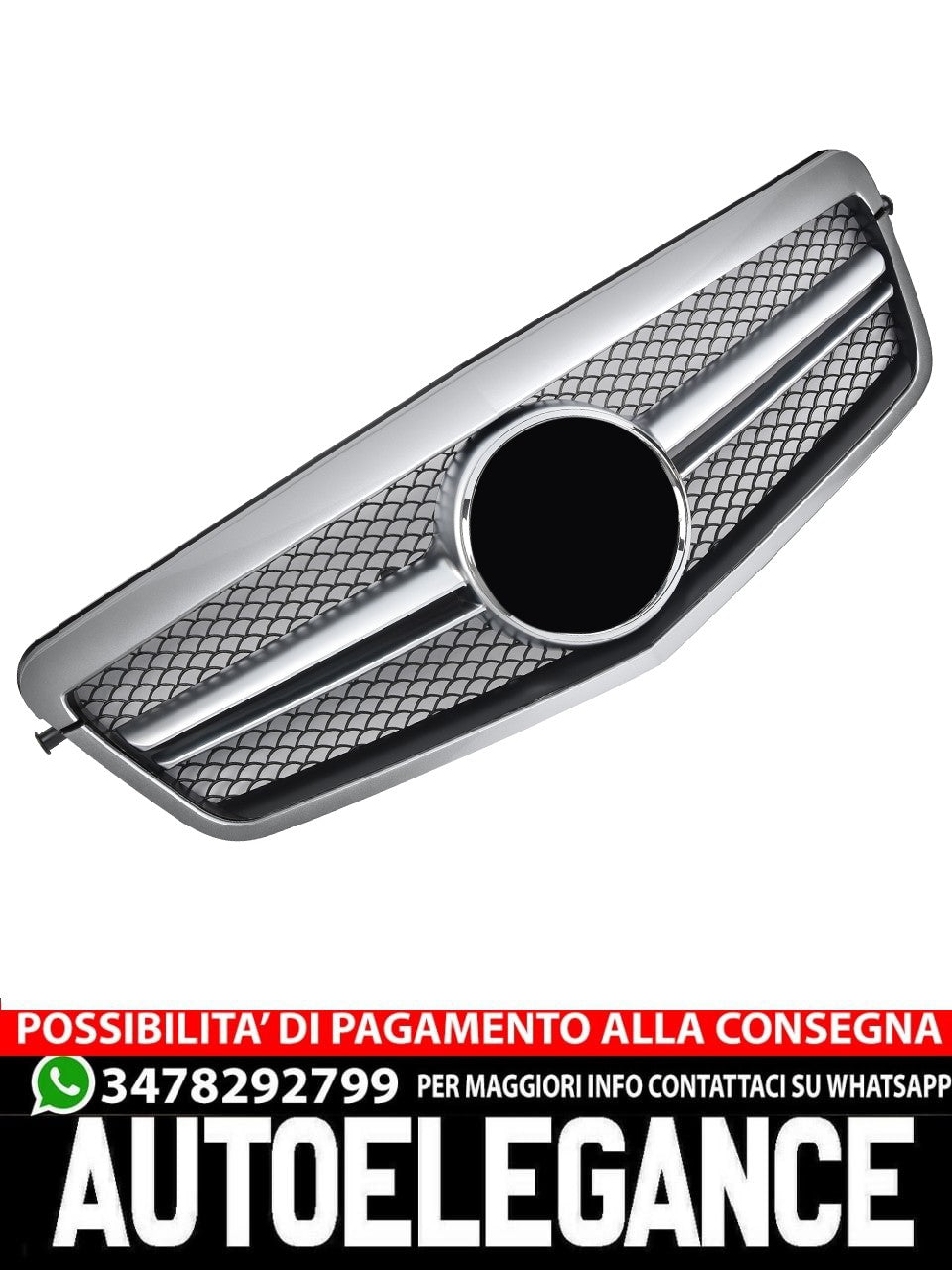Sports grille grill for Mercedes W212 S212 E UP TO 2013 silver AMG LOOK 