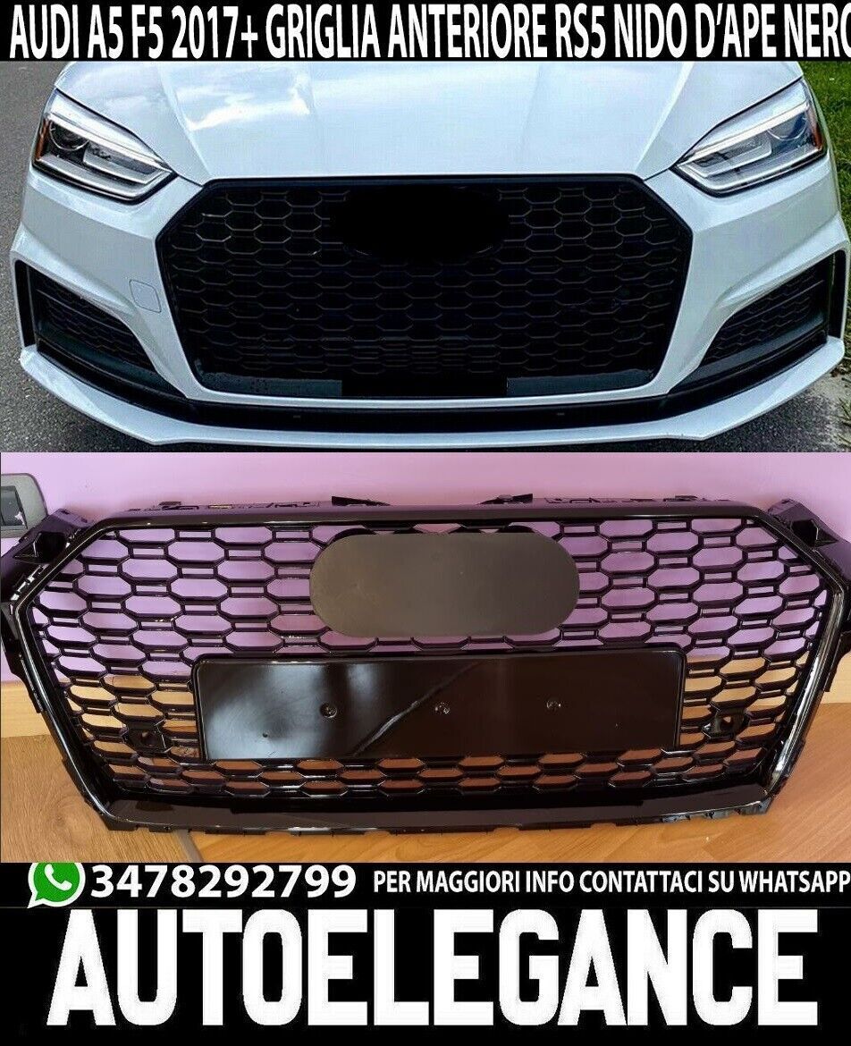 CALANDRA ANTERIORE PER A5 F5 S5 RS5 2017+ QUATTRO AUTOELEGANCERICAMBI