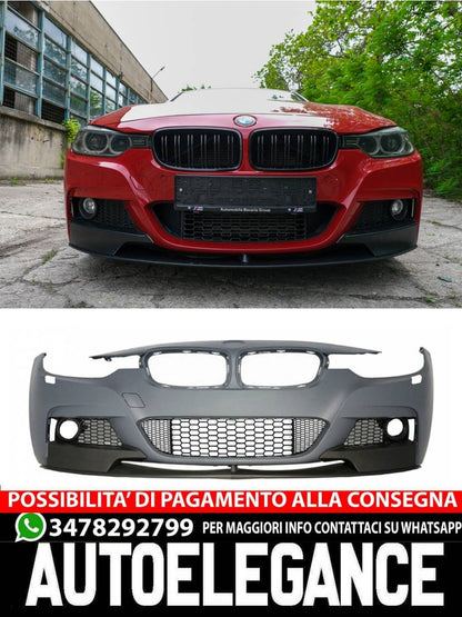 Paraurti anteriore con fendinebbia e proiettori adatto per BMW Serie 3 2011-2019