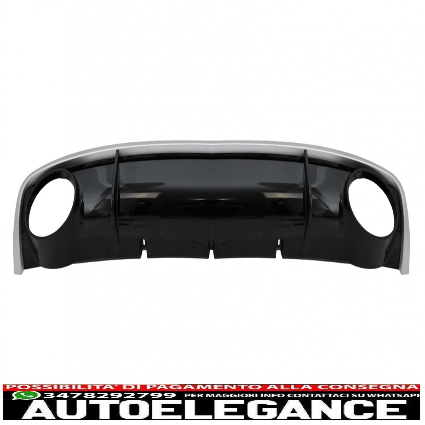 Diffusore e terminali di scarico per mantovana paraurti posteriore adatti per audi a4 b8 b8.5 limousine avant facelift (2012-2015) design rs4