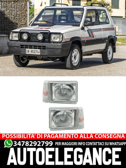 Set fari anteriori per Fiat Panda Type 14 1986-2004 LWR indicatore di direzione bianco H4