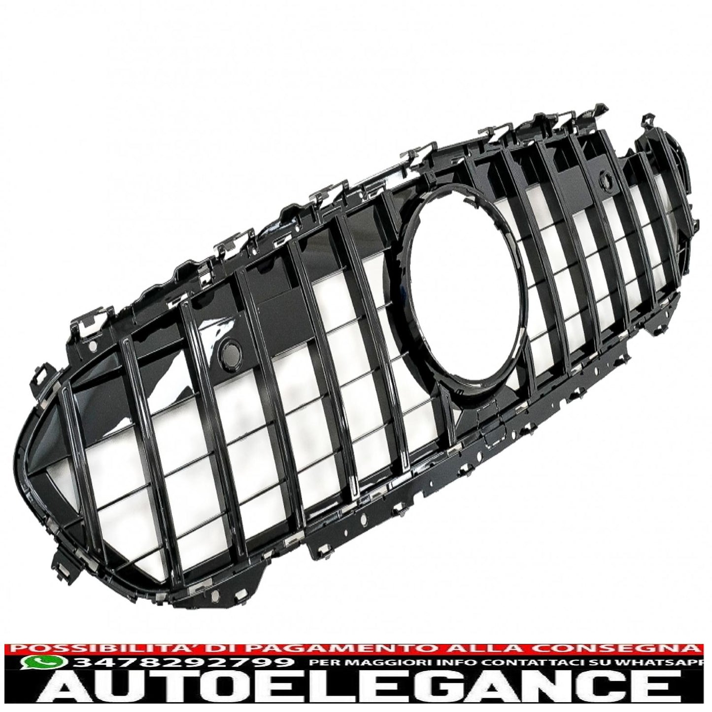 center grille suitable for mercedes cls class c257 (2018-up) gtr design piano black