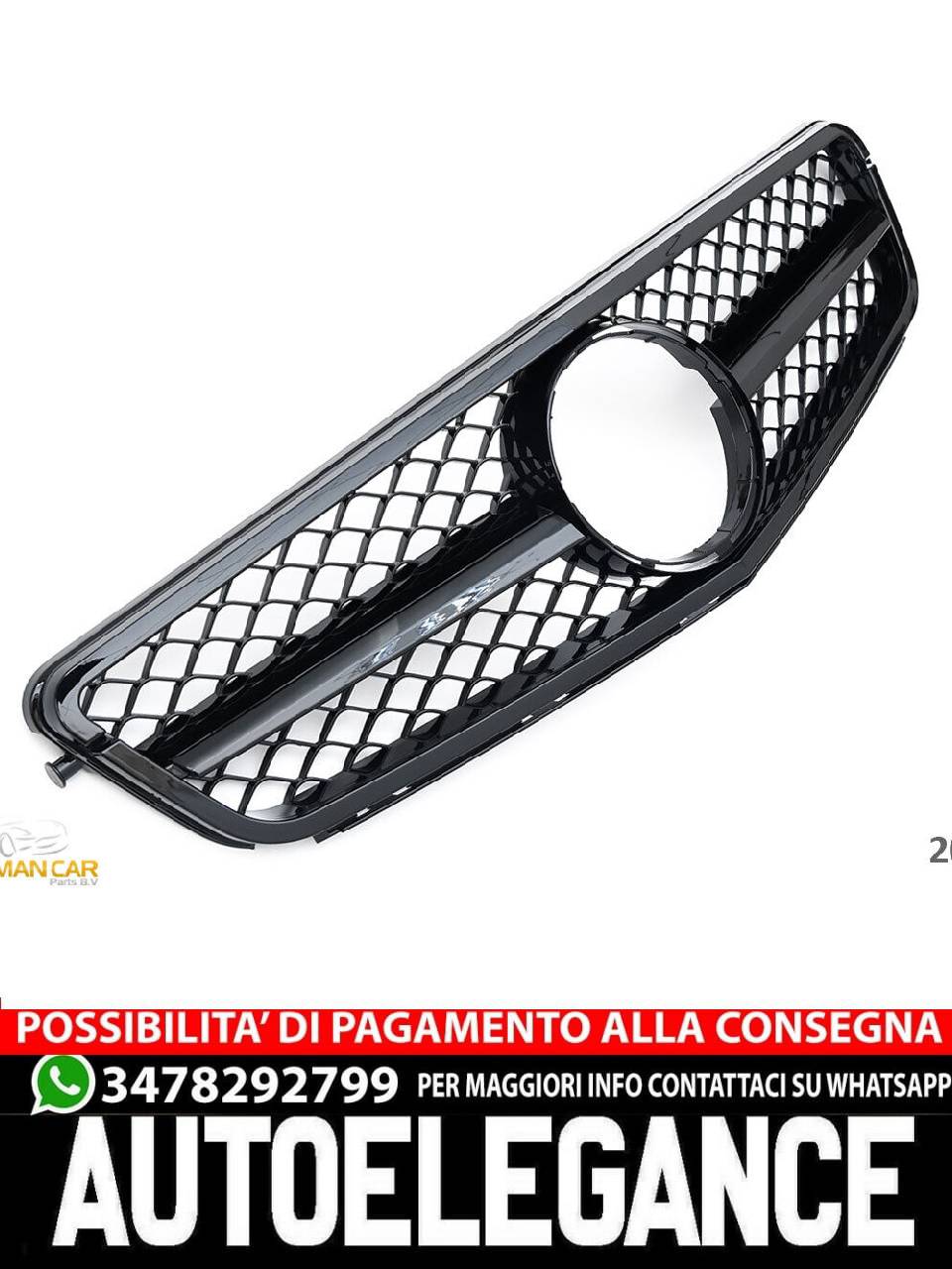 Griglia sportiva per Mercedes W204 C204 Coupe nero lucido C63 AMG LOOK