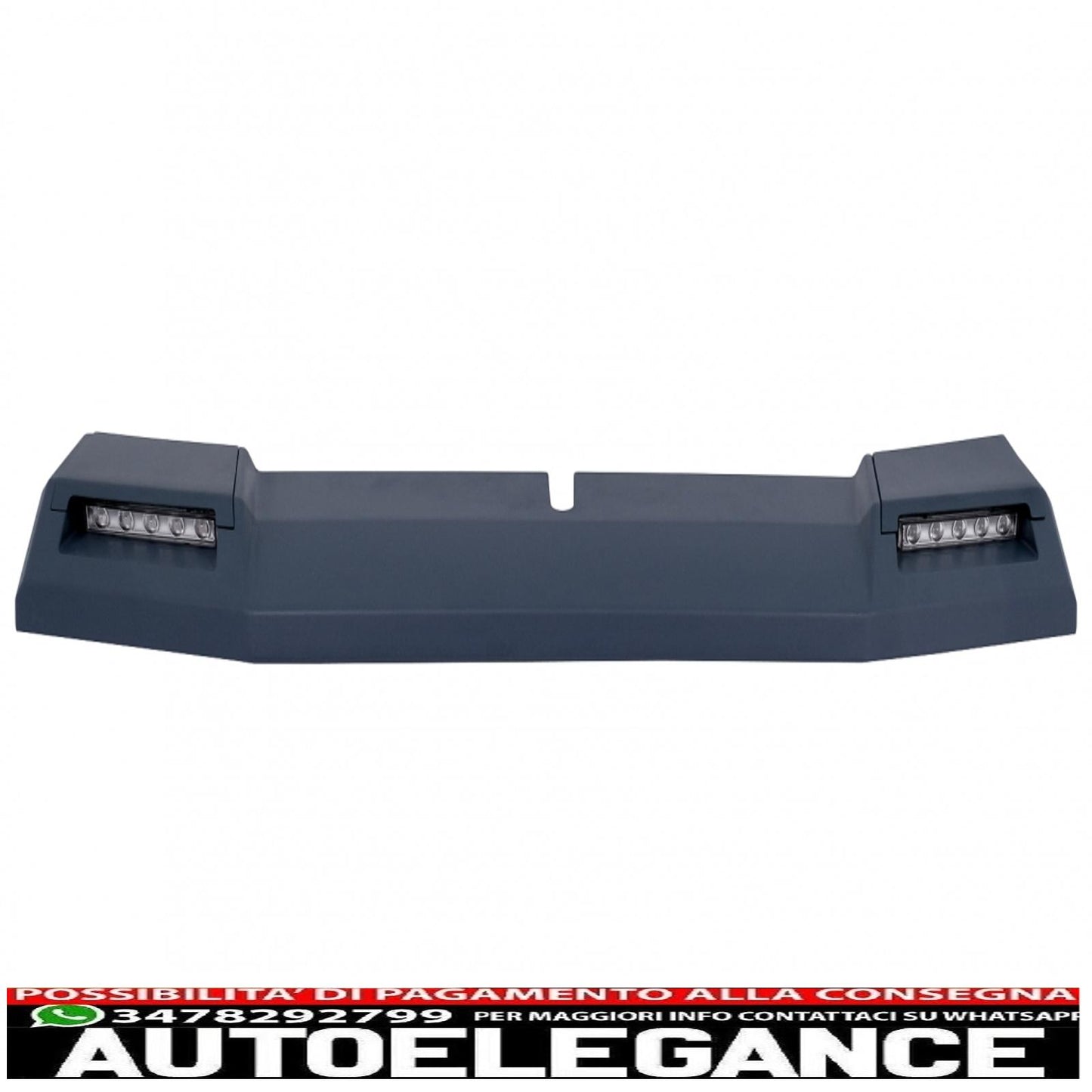 Front Bullbar Kit and LED Roof Spoiler with Upper Spoiler and LED Light Extension Suitable for Mercedes G-Class W463 (1989-2018) G63 G65 Design