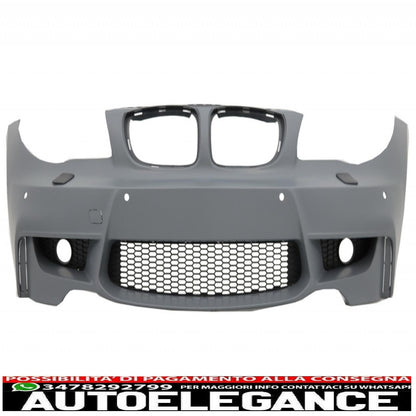 paraurti anteriore con minigonne laterali adatto per bmw serie 1 e87 (2004-2011) design 1m