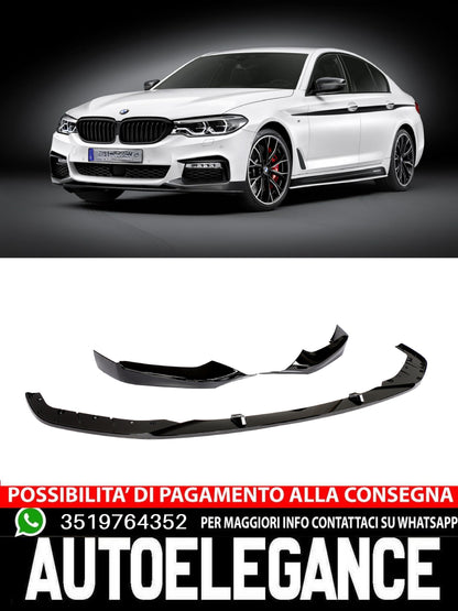 Front Spoiler Lip Suitable For BMW 5 Series G30 Before LCI 2020 Black 