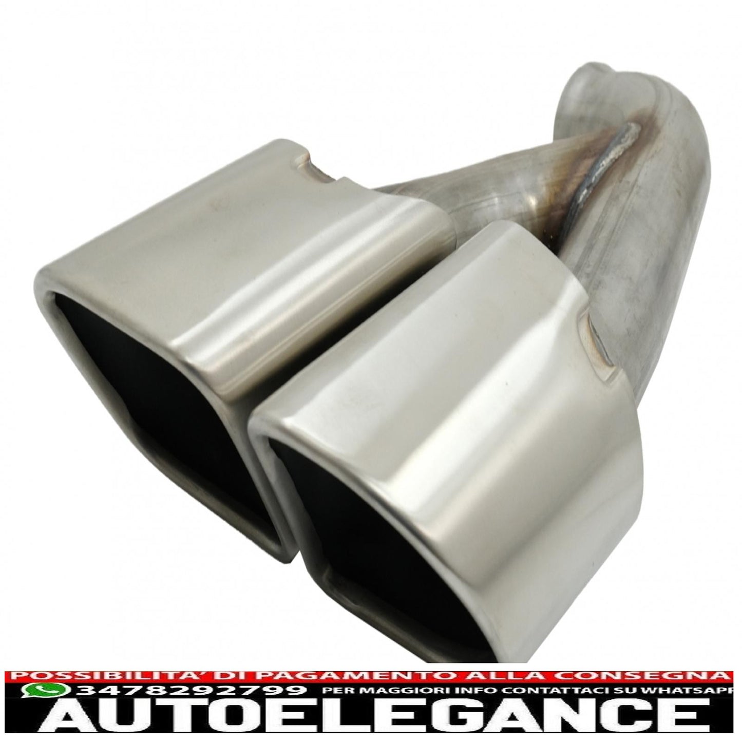 dual exhaust tips exhaust tips suitable for porsche cayenne 92a facelift (10/2014-2017) turbo design 