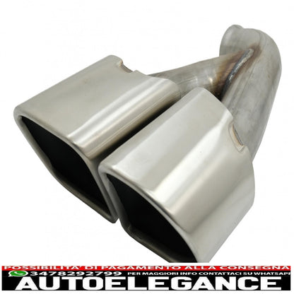dual exhaust tips exhaust tips suitable for porsche cayenne 92a facelift (10/2014-2017) turbo design 