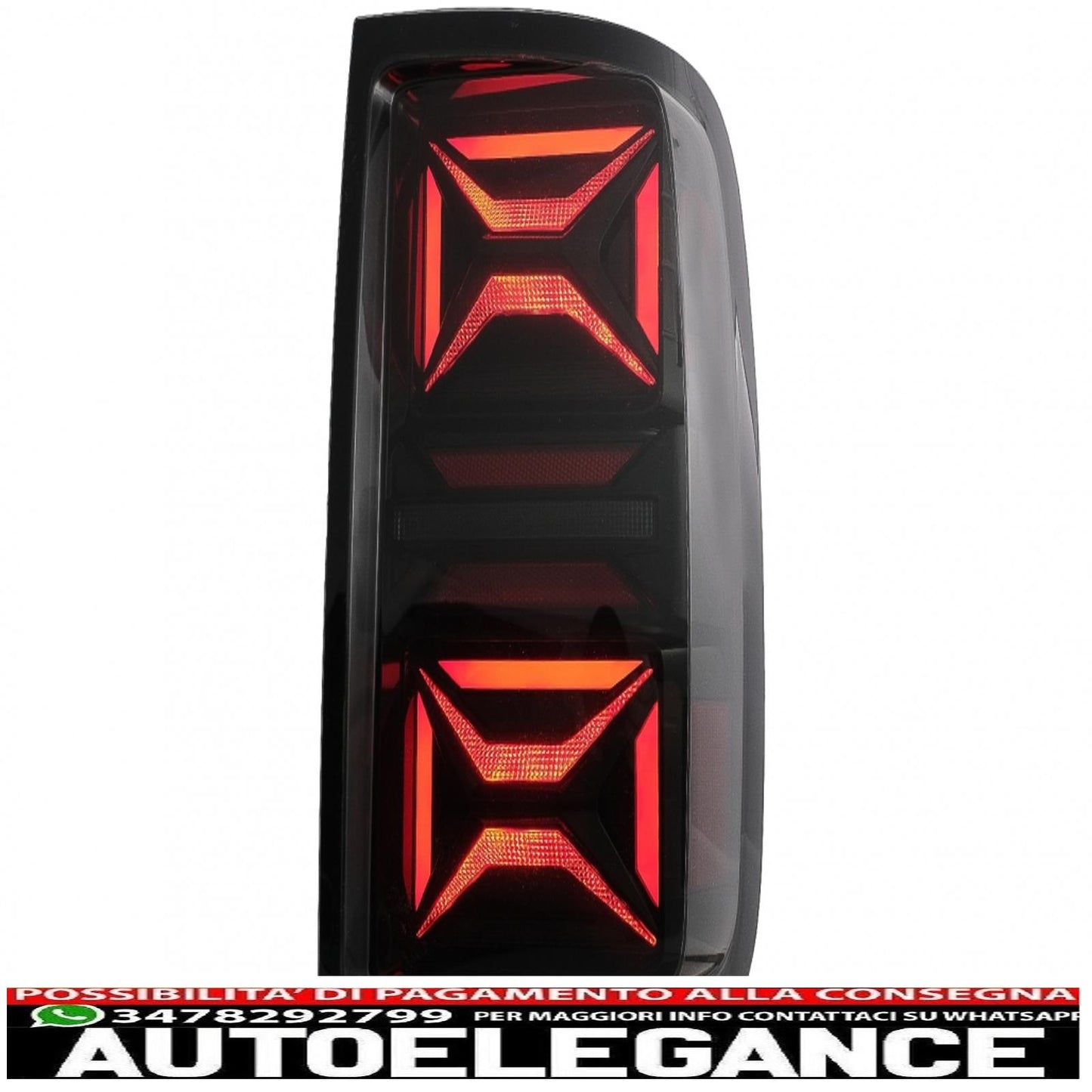 full led rear lights suitable for vw amarok (2010-2020) dynamic sequential turn smoke