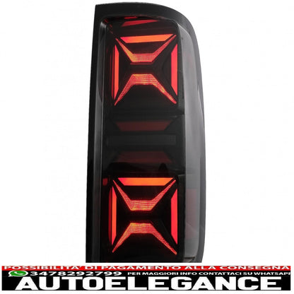 full led rear lights suitable for vw amarok (2010-2020) dynamic sequential turn smoke