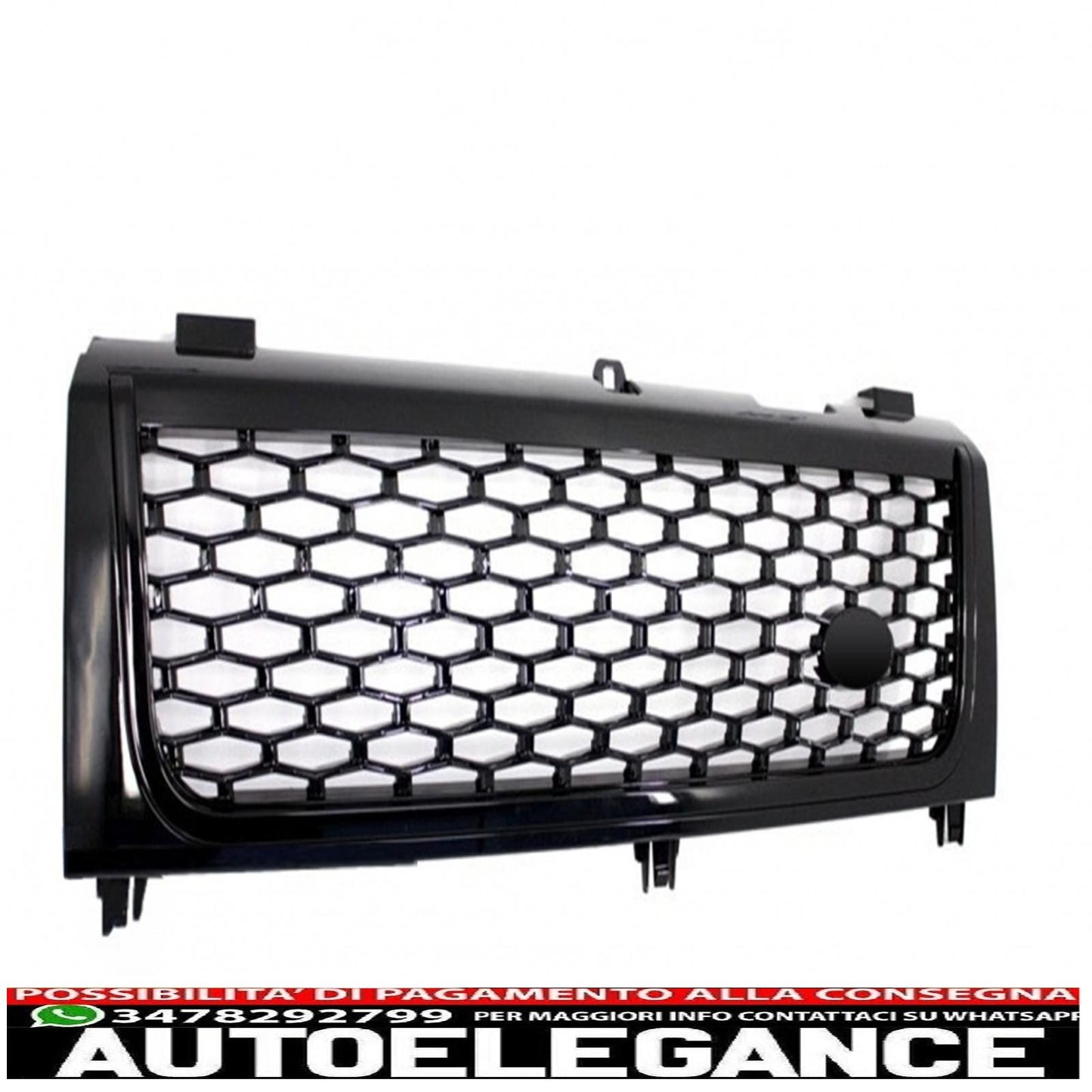 center grille suitable for land rover vogue iii l322 (2002-2005) all black autobiography supercharged edition