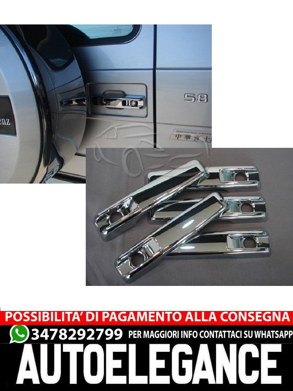 PER MERCEDES W463 CLASSE G CROMATA COPERTURE MANIGLIA PORTA MANIGLIA PORTA