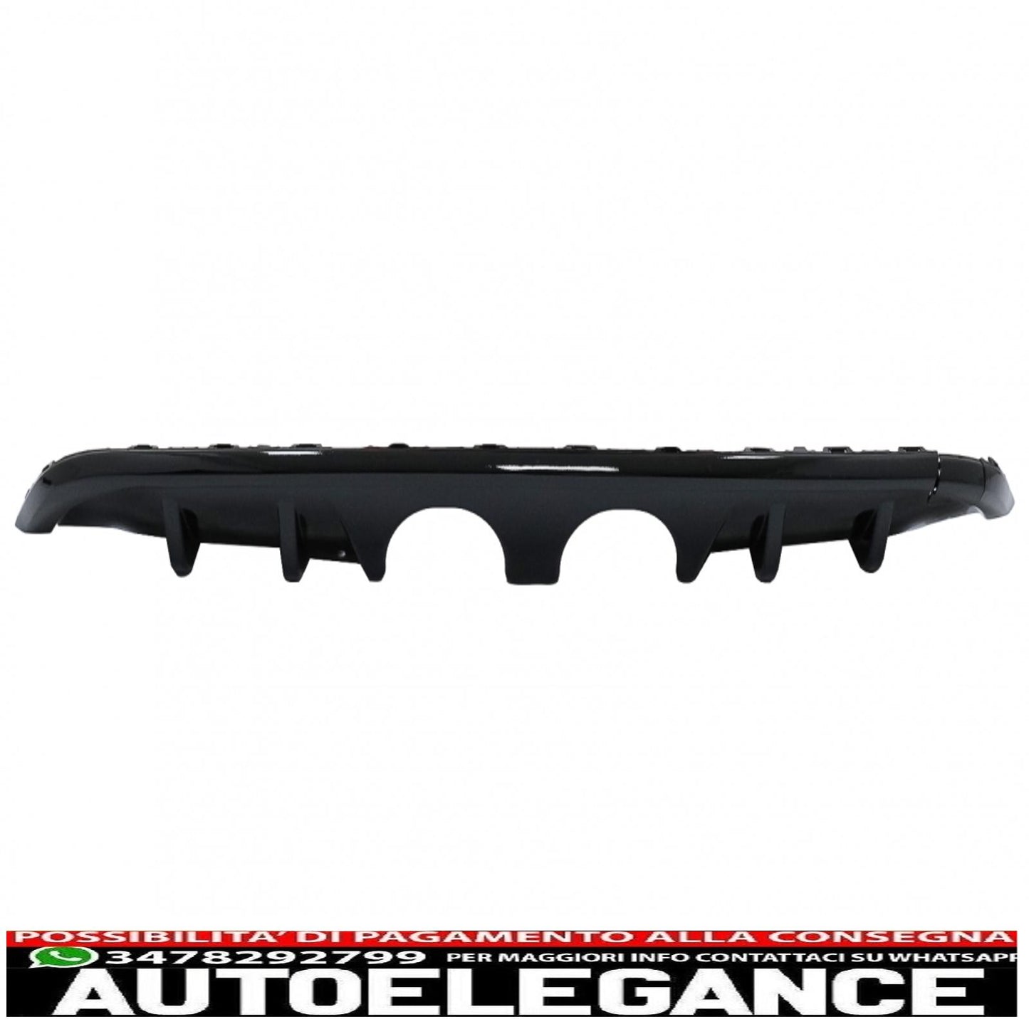 Rear bumper valance diffuser suitable for vw golf 6 vi (2008-2012) r20 look only for standard bumper piano black