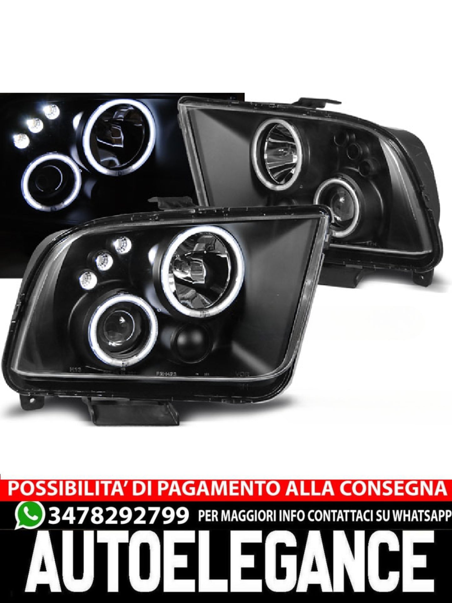 FARI NERI ANGEL EYES ADATTI COMPATIBILI PER FORD MUSTANG 04-09
