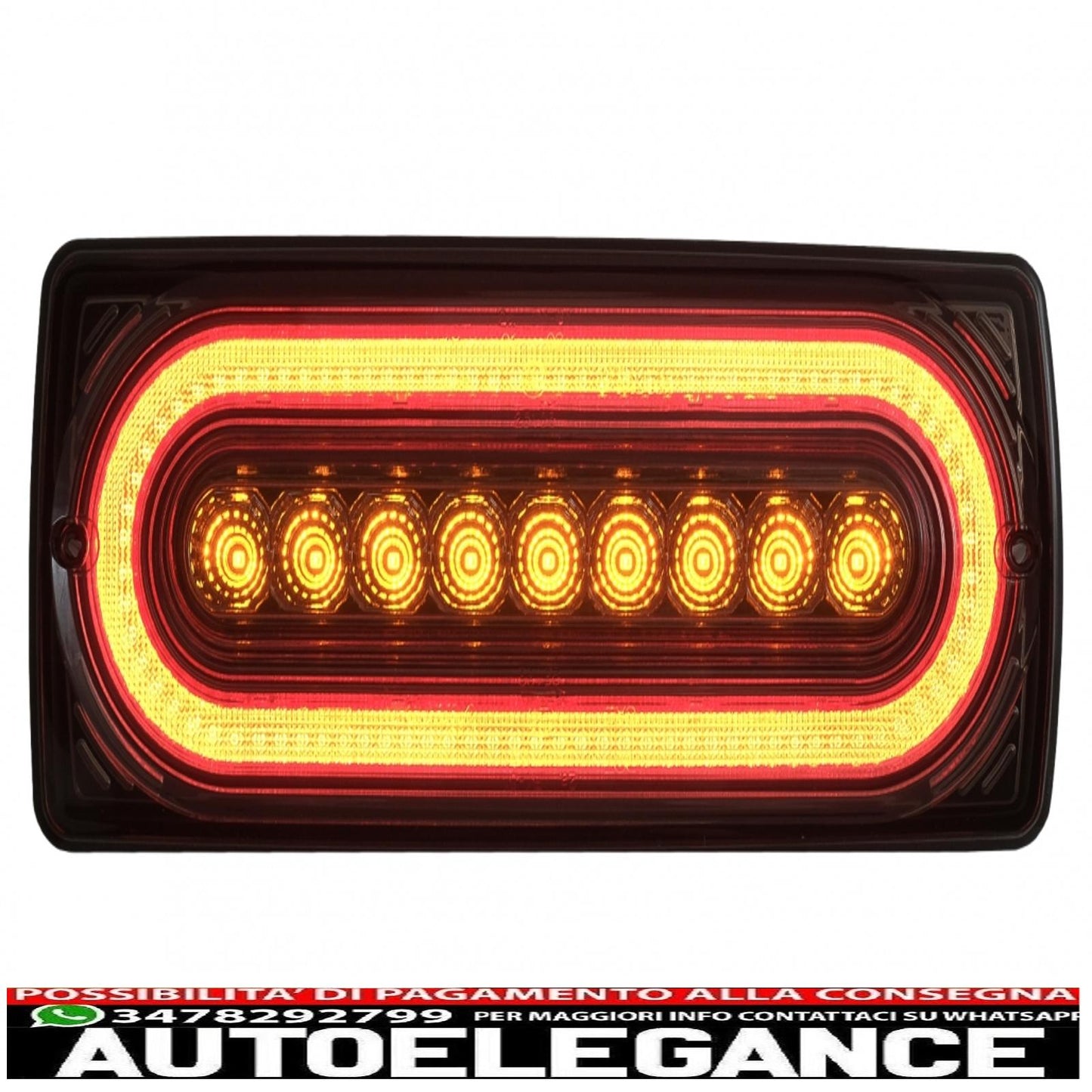 fanali posteriori full led adatti per mercedes classe g w463 (1989-2017) con indicatori di direzione sequenziali dinamici fumo