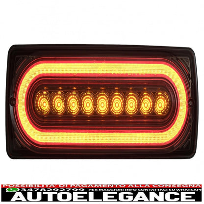 fanali posteriori full led adatti per mercedes classe g w463 (1989-2017) con indicatori di direzione sequenziali dinamici fumo