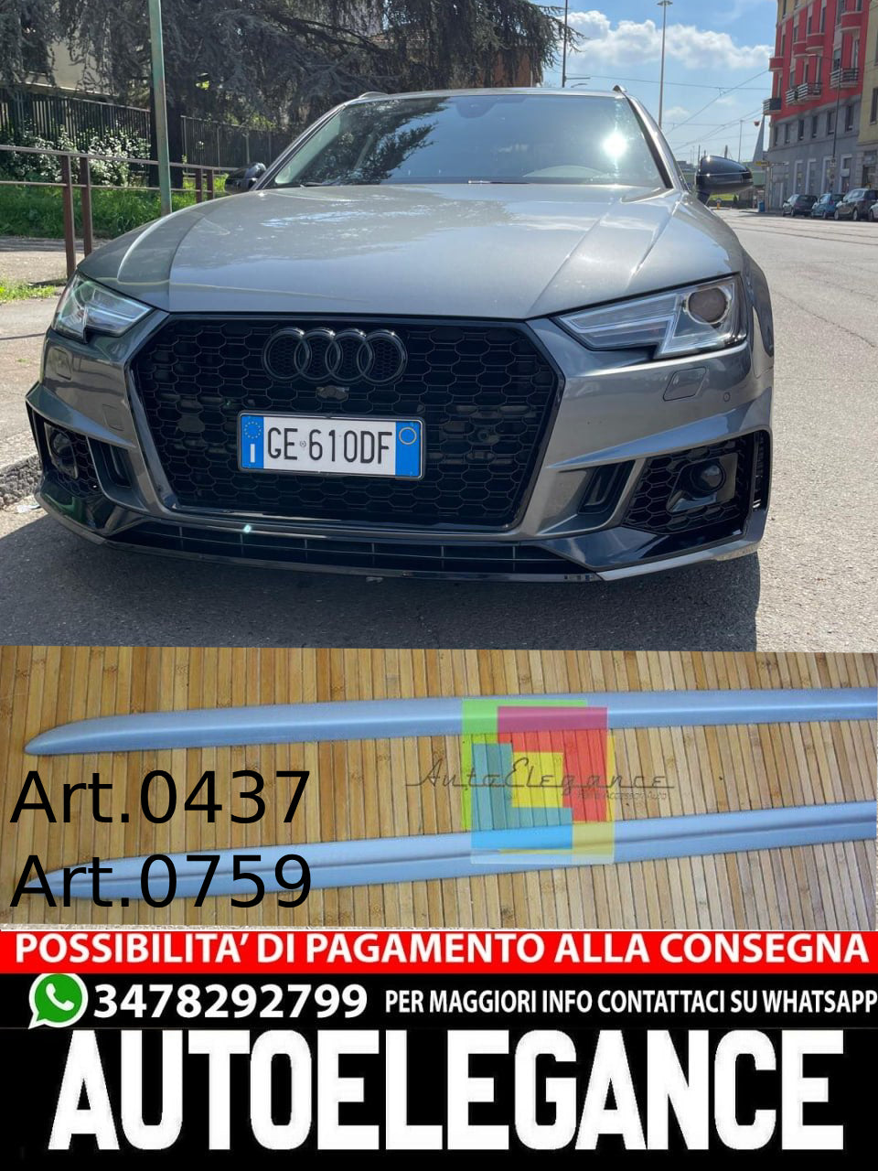 SKIRTS SUITABLE FOR AUDI A4 B8 LOOK SLINE RAW