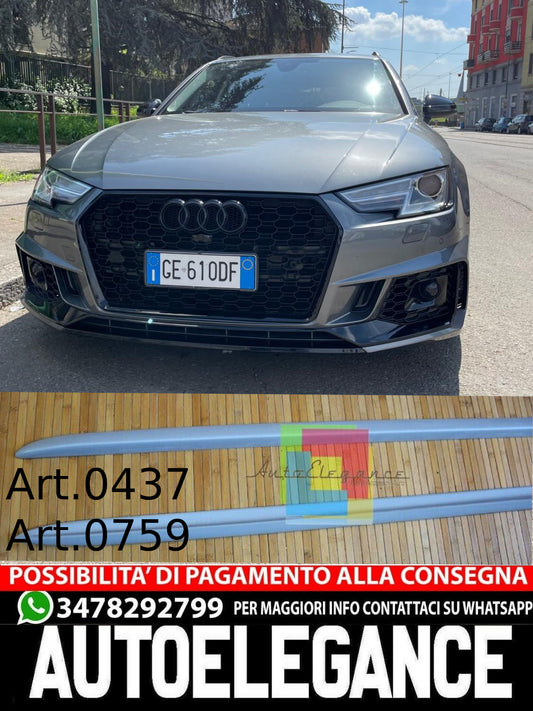 SKIRTS SUITABLE FOR AUDI A4 B8 LOOK SLINE RAW