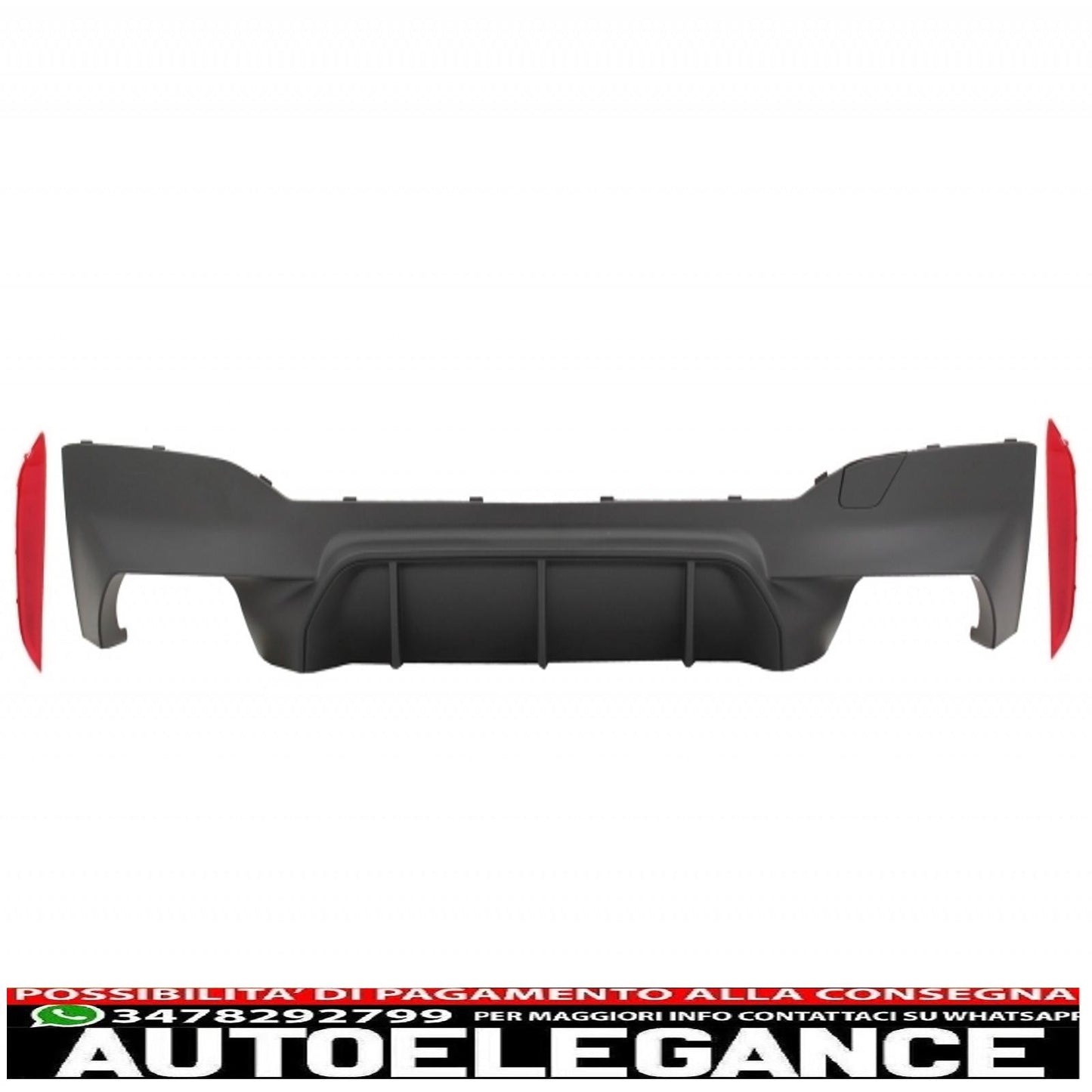 Diffusore del paraurti posteriore nero opaco con terminali di scarico doppi in carbonio adatti per BMW Serie 5 G30 G31 dal 2017 in poi design M5