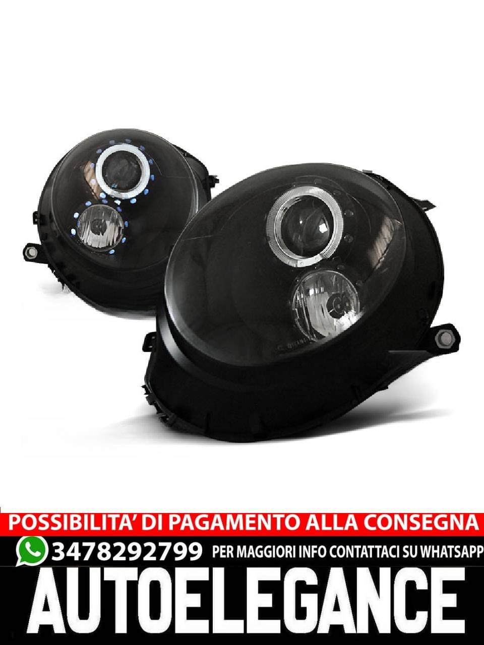 FARI ANTERIORI ANGEL EYES NERO atto per BMW MINI (COOPER) 06-14